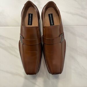 Bruno Magli Men's Tan Leather Slip-Ons